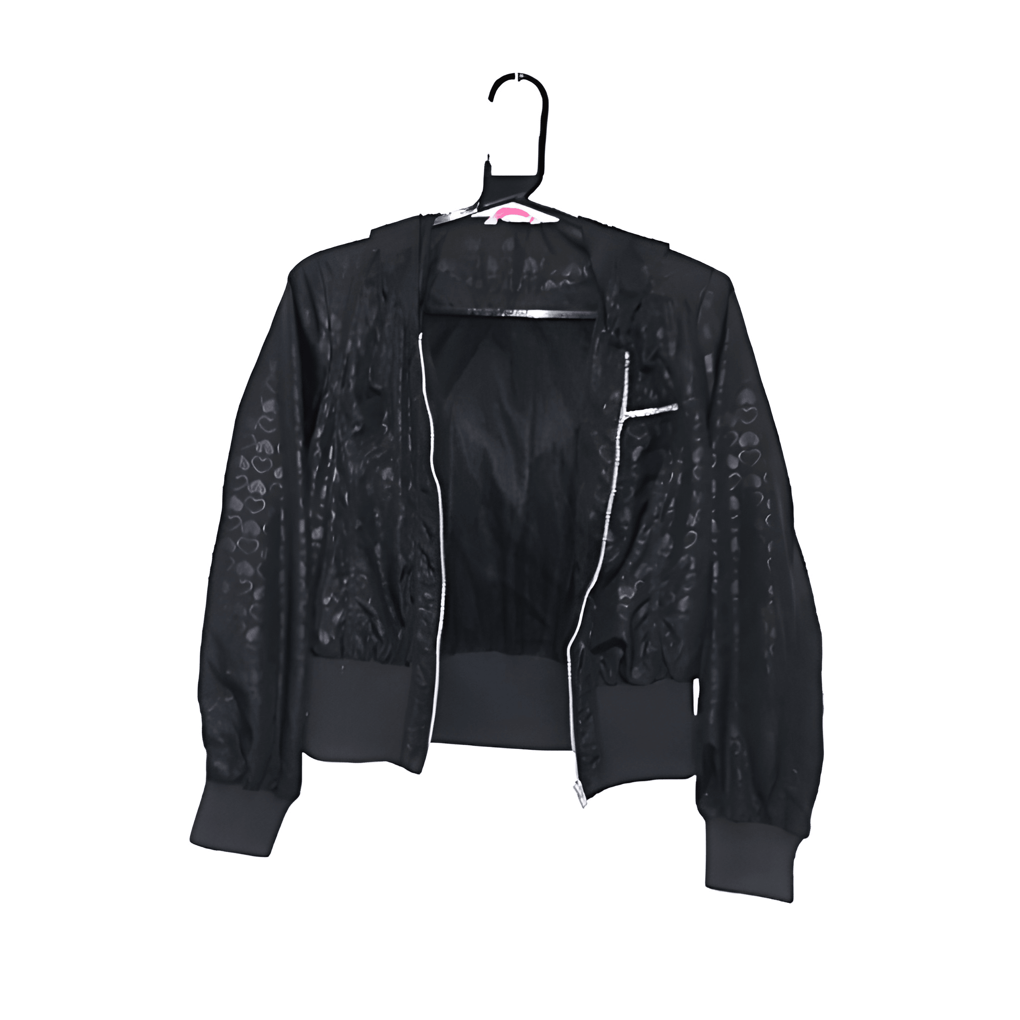 Girl's Black Zip Hoodie - Size - 12-13 Years