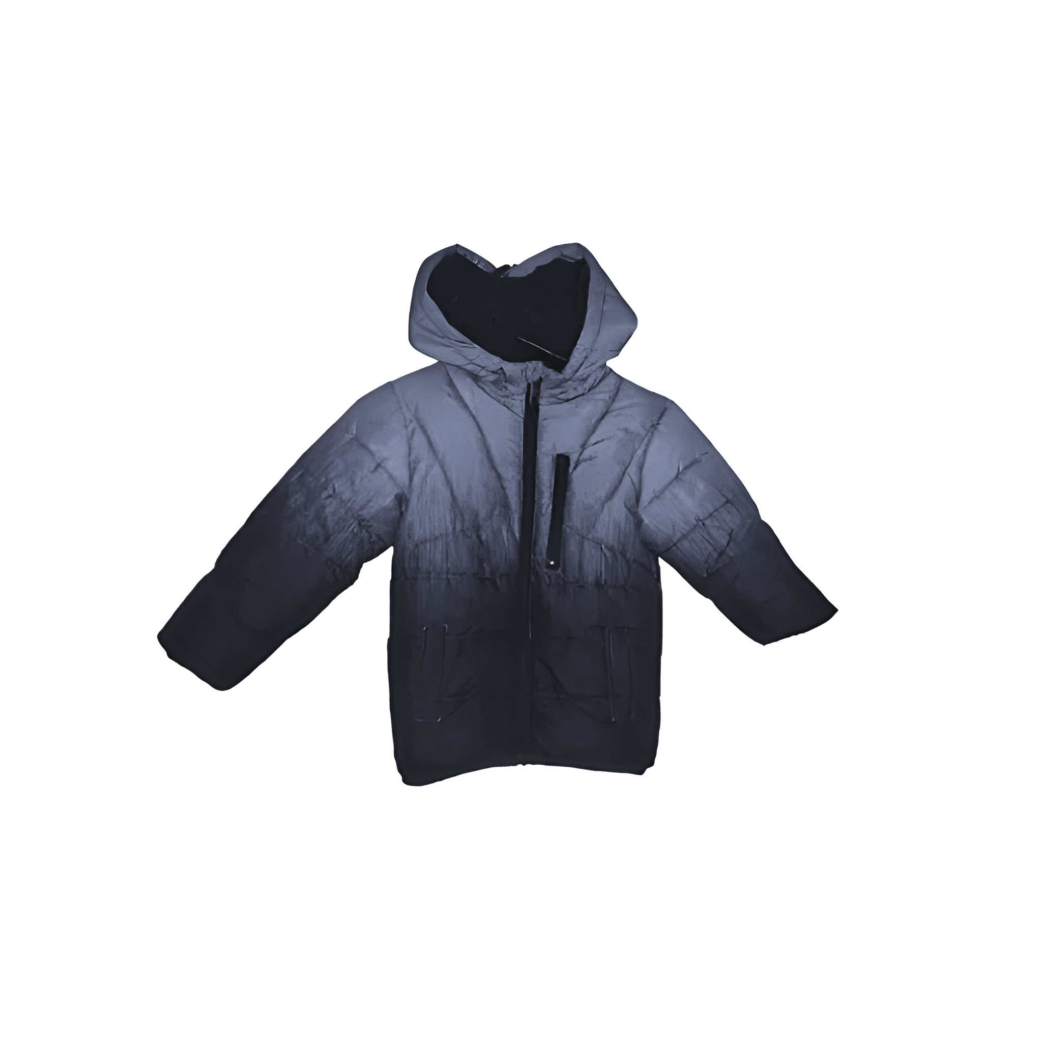 Boy's Grey & Black Ombre Print Padded Coat - Size - 3-4 Years