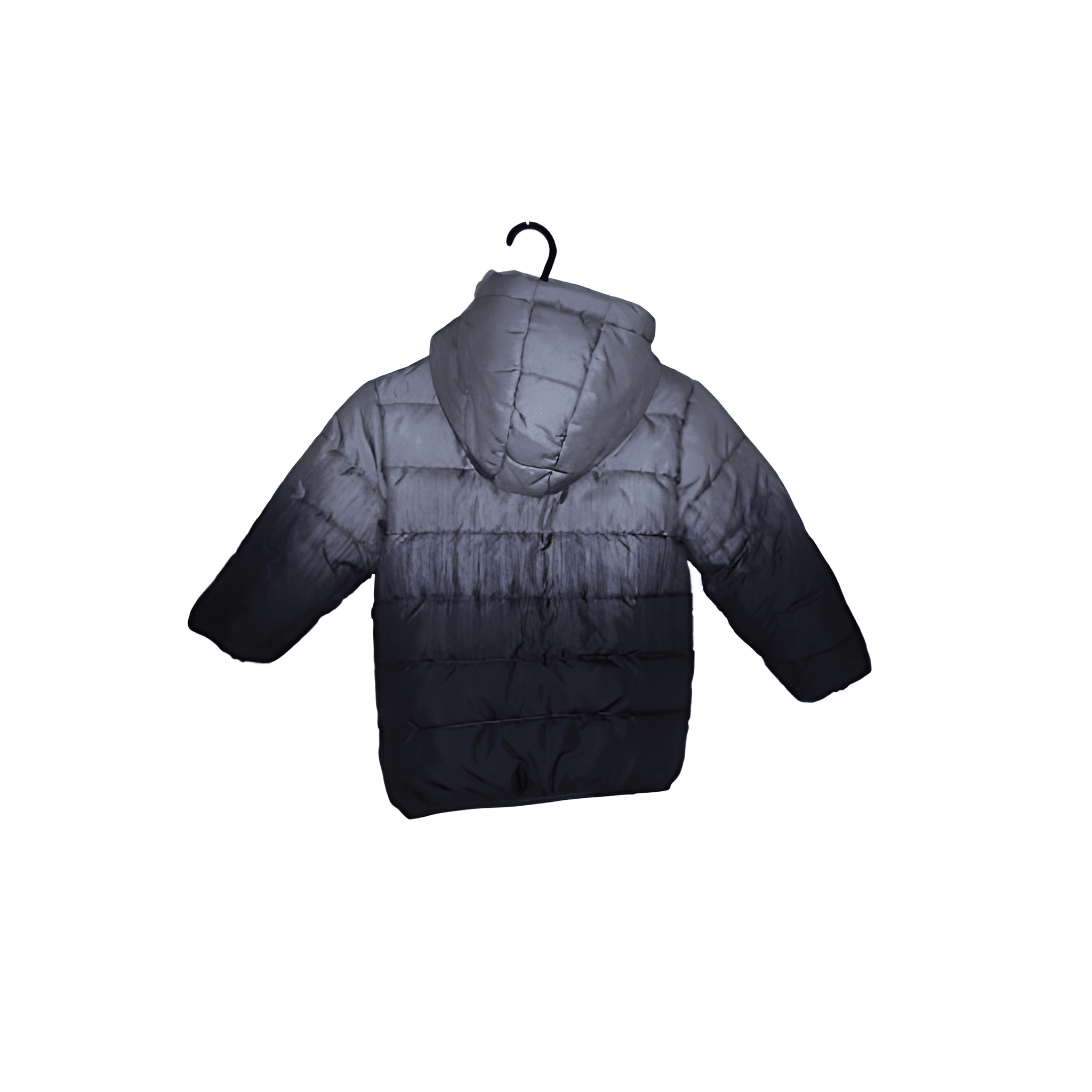 Boy's Grey & Black Ombre Print Padded Coat - Size - 3-4 Years