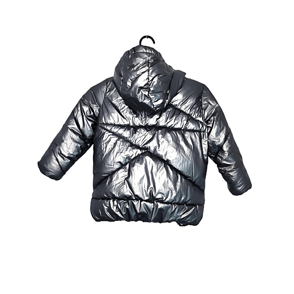 Girl's Quilted Metal Coat - Size - 5-6 Years