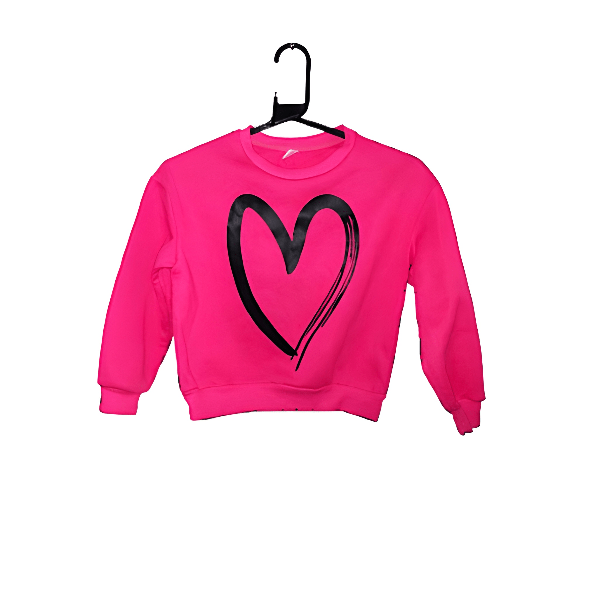 Girl's Pink Heart Jumper - 8 Years