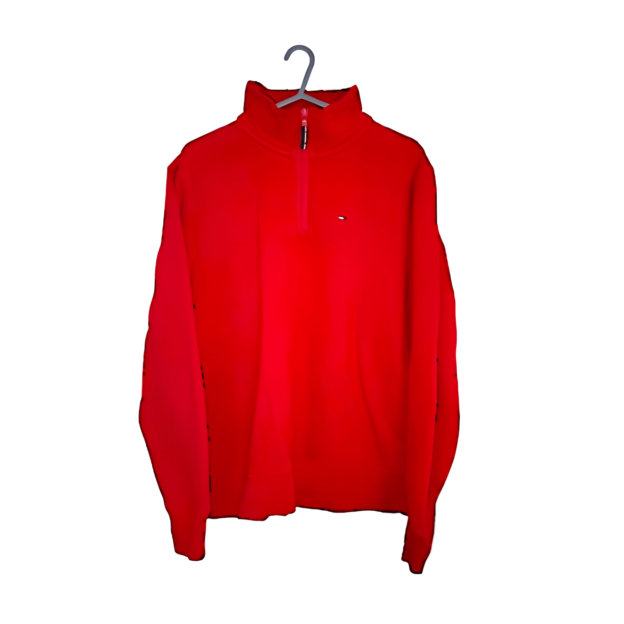 Men's Tommy Hilfiger Red Quarter-Zip Sweatshirt - Size - Medium