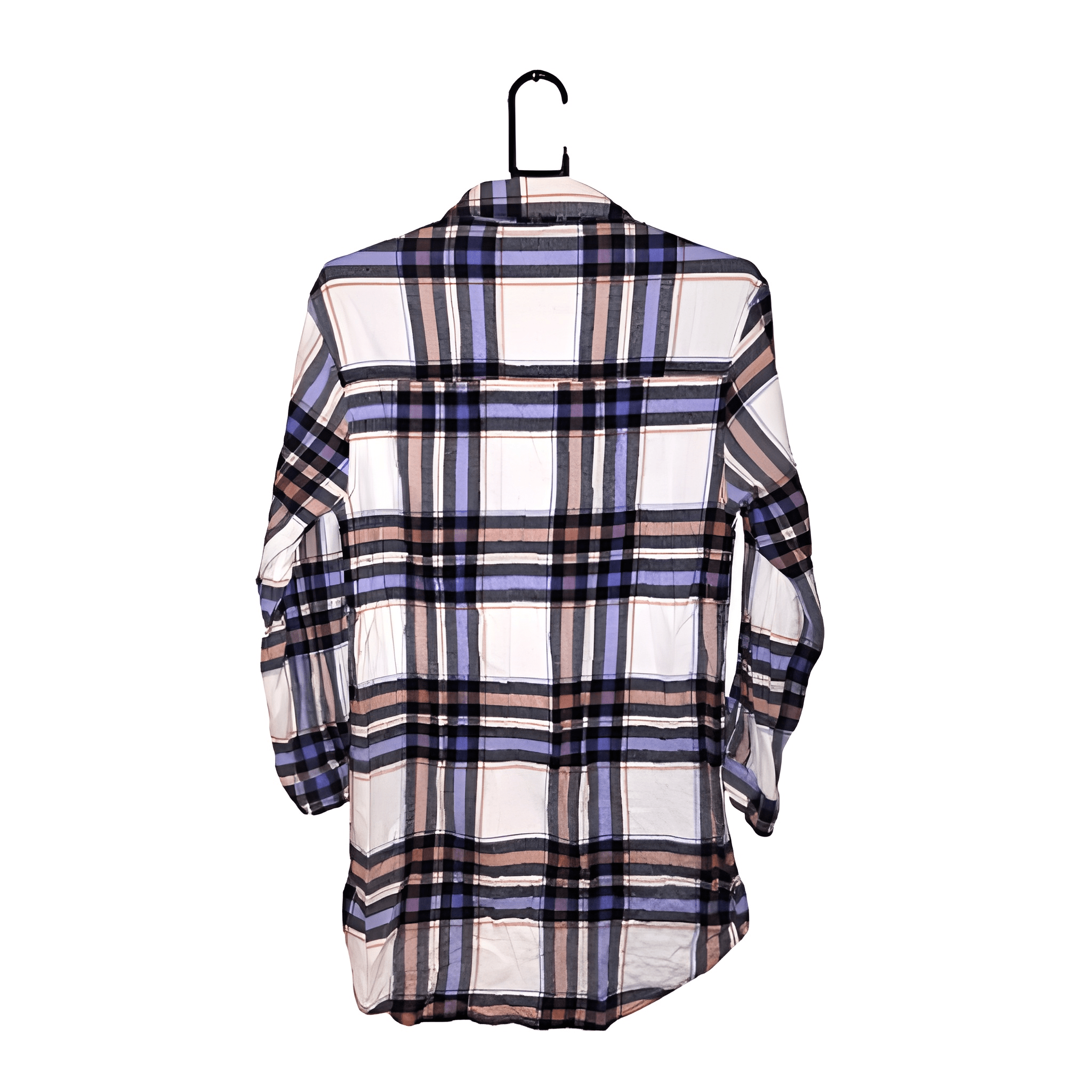 Girl's Long-Sleeve Check Flannel Shirt - Size - 13-14 Years