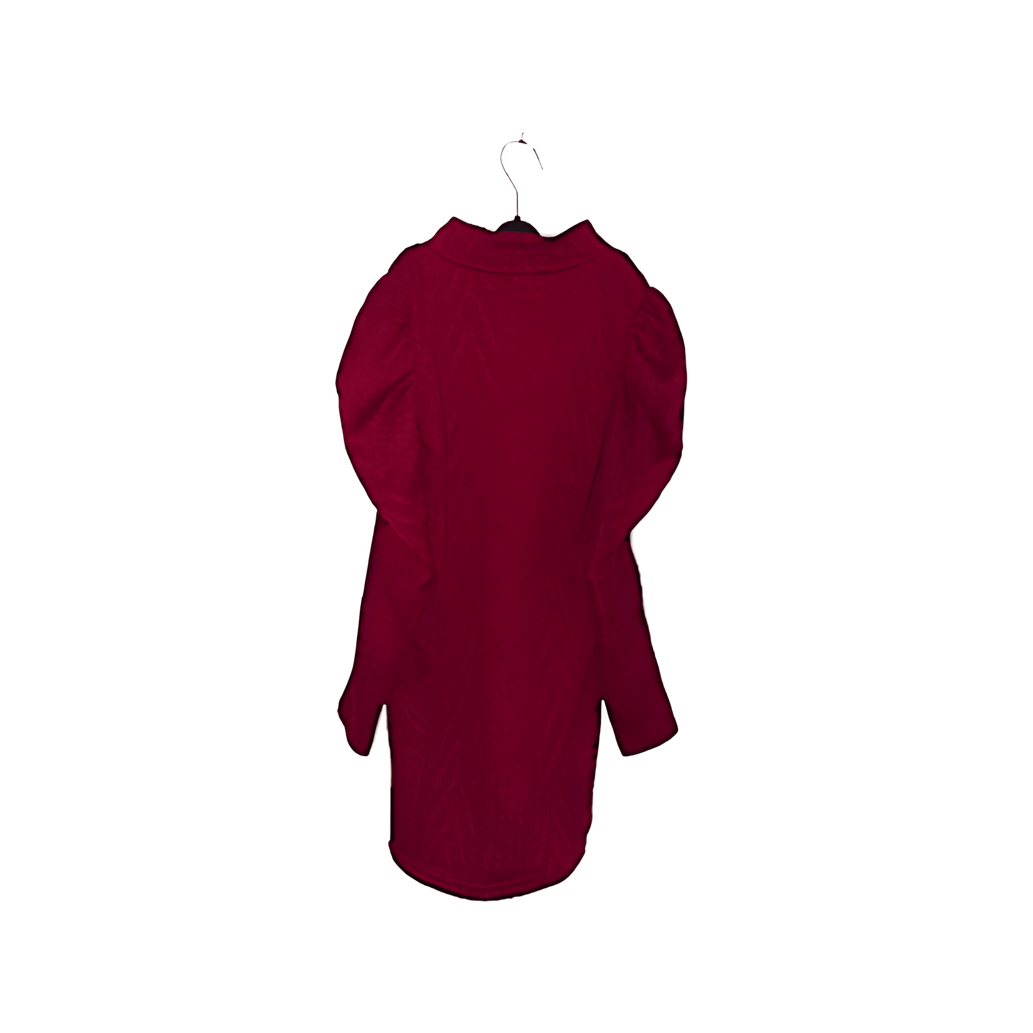 Girl's Burgundy Knit Fitted Sweater Dress - Size - 7 Years