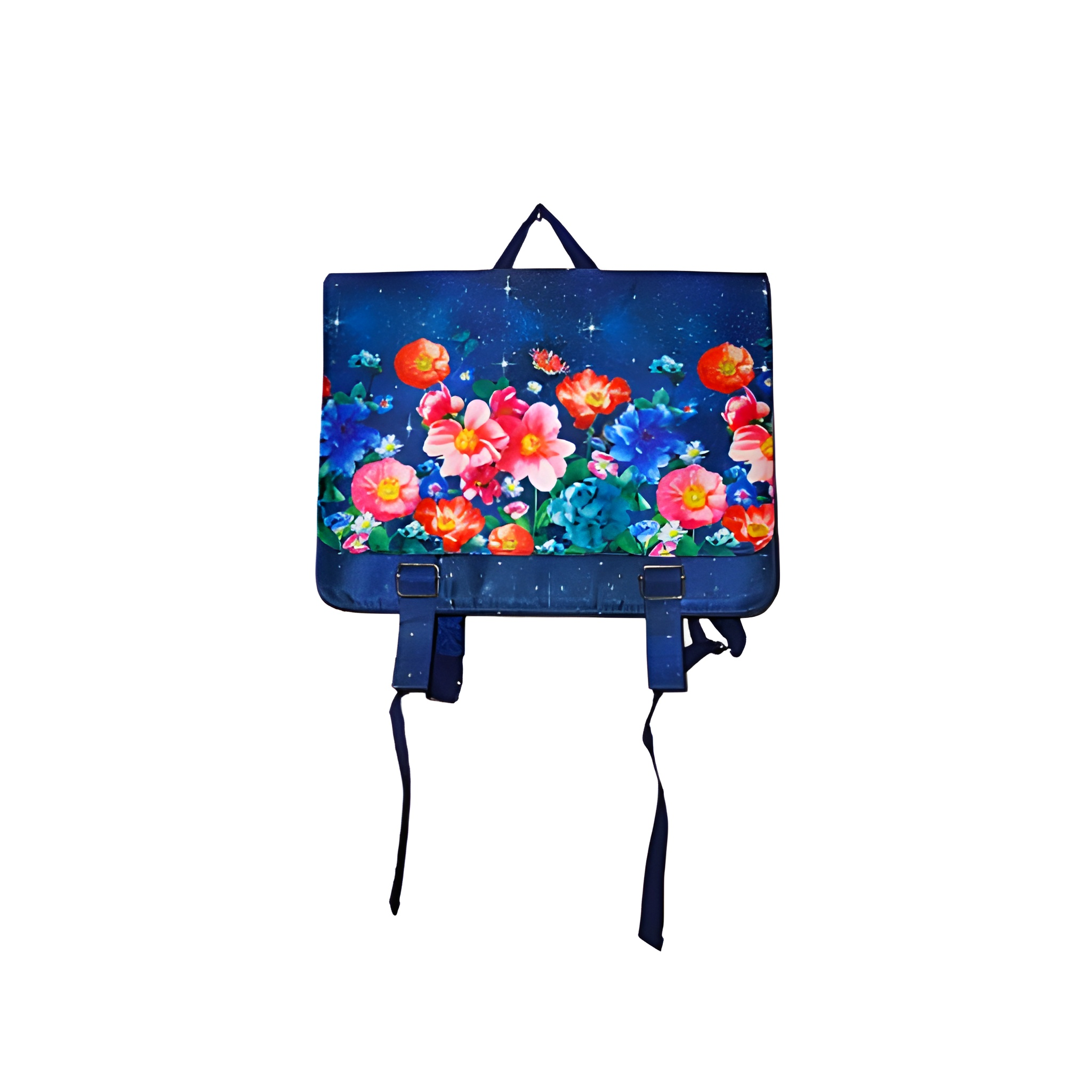 Girl's Monsoon Starry Floral Hooded Coat & Bag Set - Size - 7-8 Years