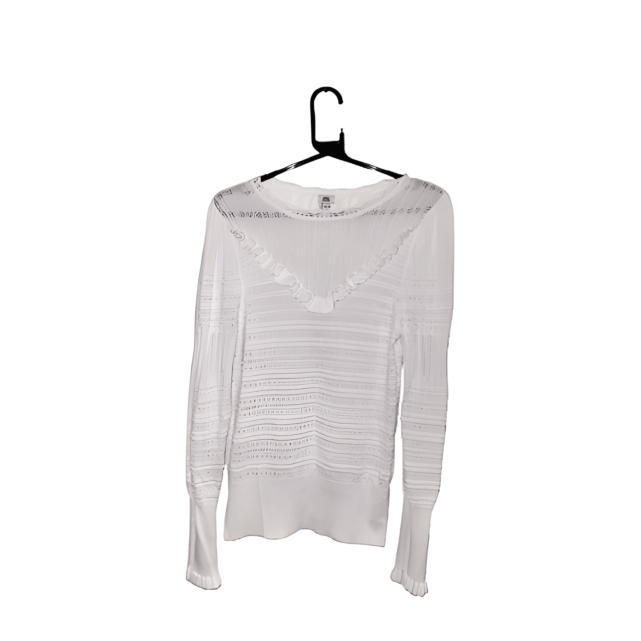Women's White Long Sleeved Jumper - Size 16