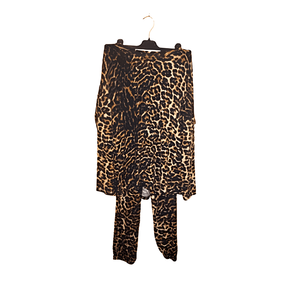Women's Leopard Pyjama Set - Size - 10/12