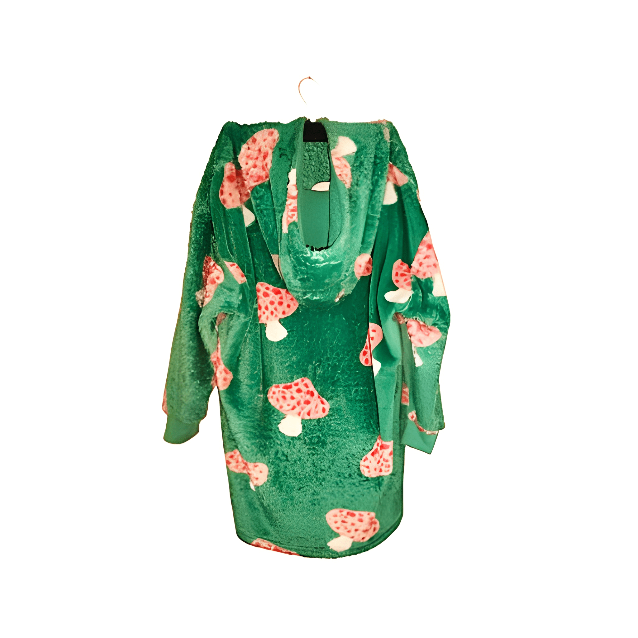 Women's Oversized Mushroom Fluffy Blanket Hoodie - Size - XS/S