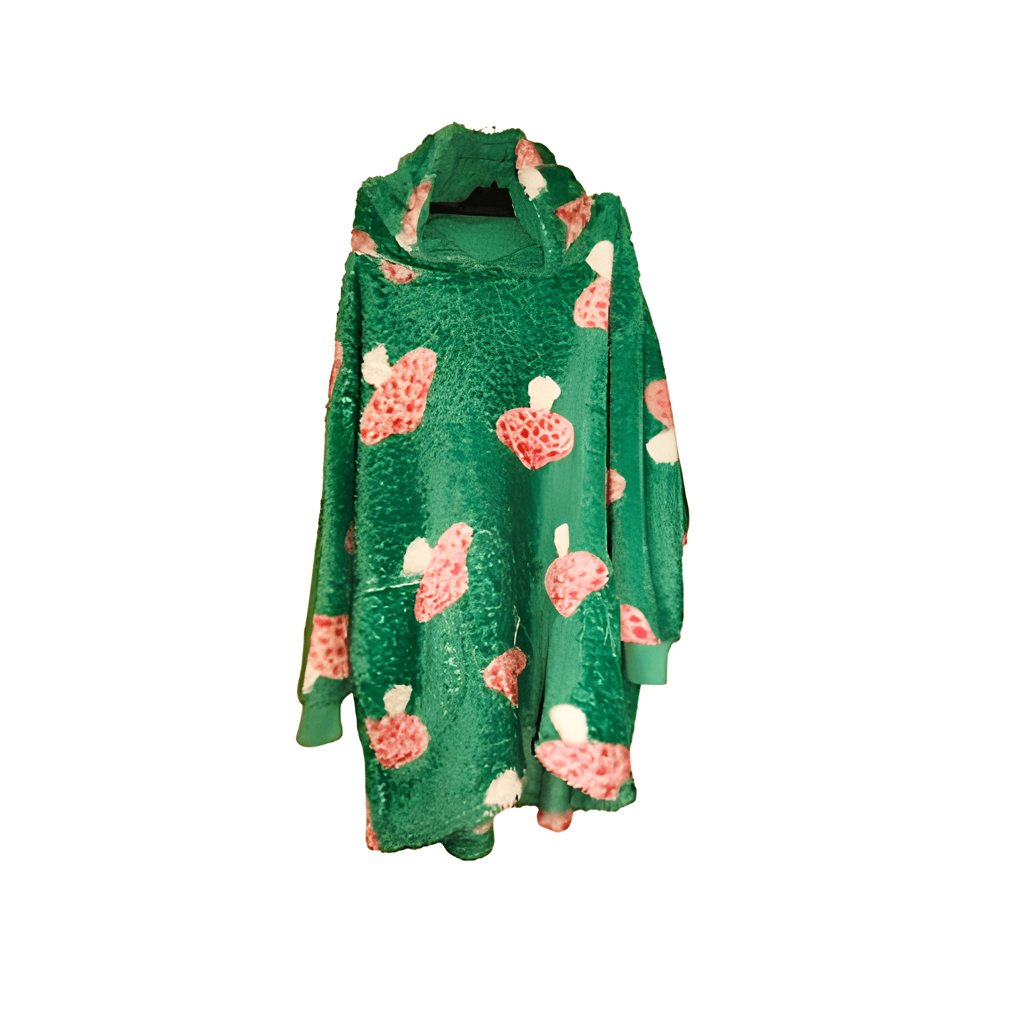 Women's Oversized Mushroom Fluffy Blanket Hoodie - Size - XS/S