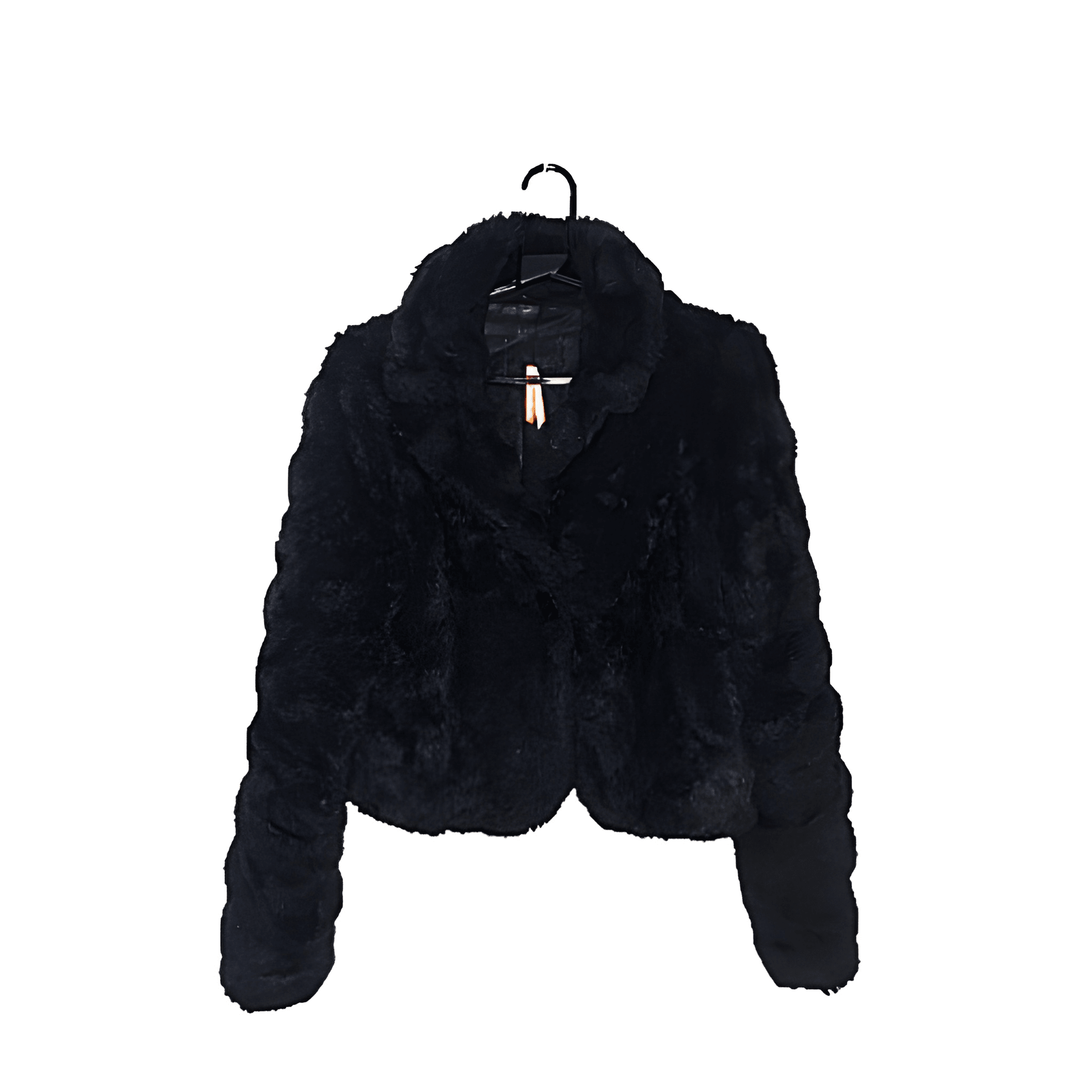 Women's Lipsy Black Faux Fur Cropped Jacket - Size - Small